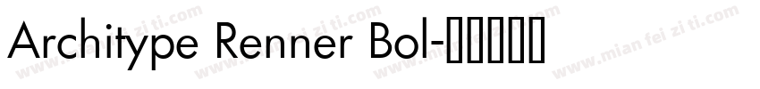Architype Renner Bol字体转换